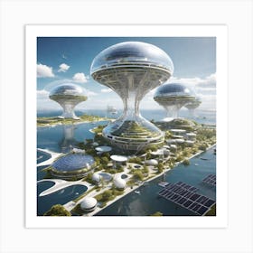 Futuristic City 118 Art Print