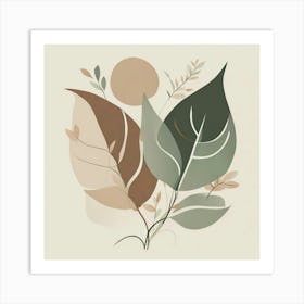 Abstract Leaves Art Print