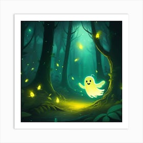 Ghost In The Forest Art Print