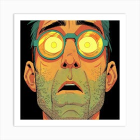 Man With Glasses 1 Art Print