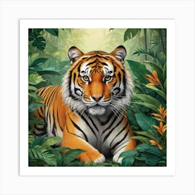 Tiger In The Jungle Art Print 1 1 Art Print