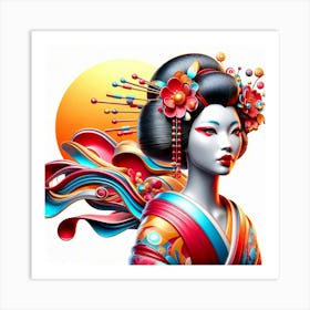 Japan Geisha Visual 45 Art Print