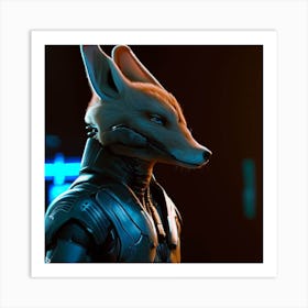 Futuristic Fox Art Print