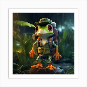 Frog In The Jungle cute  Art Print