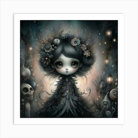 Spooky Girl Art Print