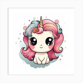 Cute Unicorn 708 Art Print