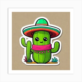 Cactus Sticker 22 Art Print