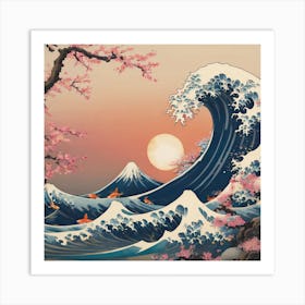 Great Wave Off Kanagawa 3 Art Print