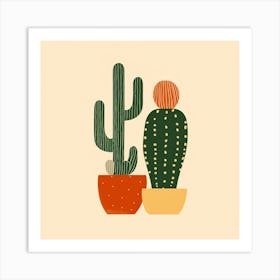 Rizwanakhan Simple Abstract Cactus Non Uniform Shapes Petrol 7 Art Print