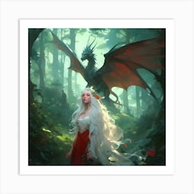 Fairy In The Forest Art Print