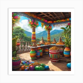 Mexican Market Art Print