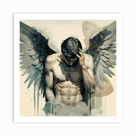 Male Fallen Angel Art Print