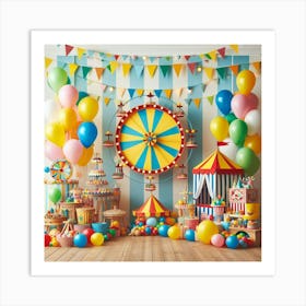 Carnival Party Backdrop Art Print