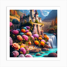 A beautiful and wonderful castle in the middle of stunning nature 3 Art Print