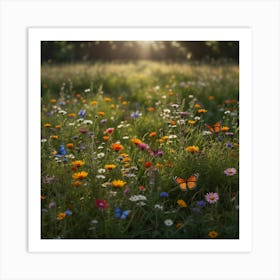 Wildflowers In The Meadow Art Print