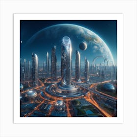 Futuristic City 11 Art Print