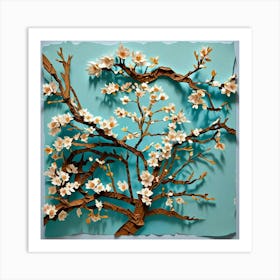 Origami Cherry Blossom Art Print