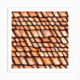 Tile Roof Background 2 Art Print