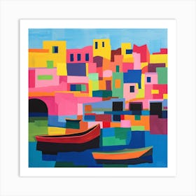 Abstract Travel Collection Belize City Belize 4 Art Print