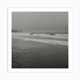 Black And White Beach 2 Art Print