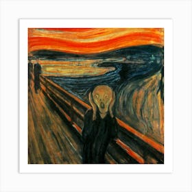 Edvard Munch Scream Painting Terror Art Print