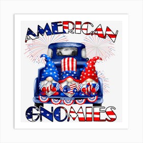 Limited Edition American Gnomies 4th Of July Patriotic Truck Art Print