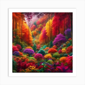 Colorful Forest 1 Art Print