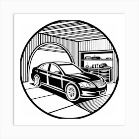 Car In Garage 8 Art Print