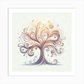 Stylized tree 3 Art Print