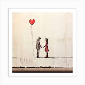 Couple love Art Print