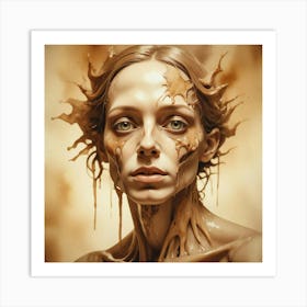 Woman Covered In Chocolate Art Print