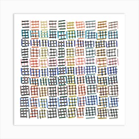 Plaid Squares Art Print