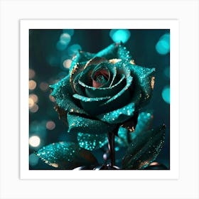 Bokeh Rose Art Print