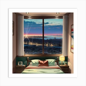 Bedroom With A View 1 Art Print