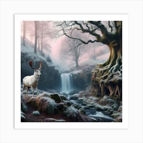 Deer In The Forest 7 Art Print