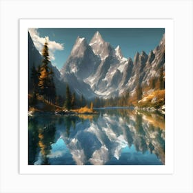 Mountain Lake Art Print