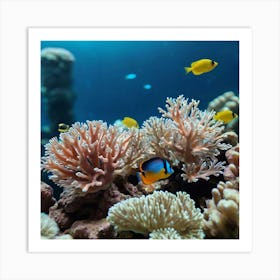 Default Aquarium With Coral Fish 3 Art Print