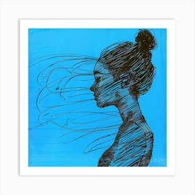 Wind Wisps - Caressed Face Art Print