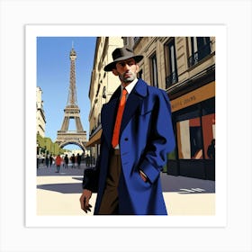 French man in Paris Art Print