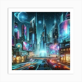 Futuristic City 21 Art Print