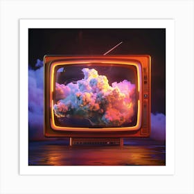 Tv In The Clouds 7 Art Print