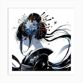 Creativel Geisha Illustration 102 Art Print