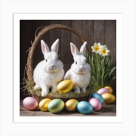 Easter Bunnies Art Print