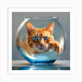 Cat In A Fish Bowl30 Art Print