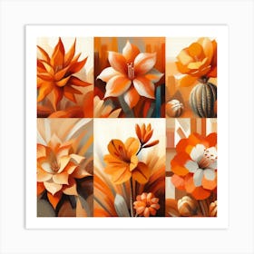 Orange flower 3 Art Print