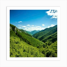 Firefly Emerald Mountain Forests Lush Green Forests Blanketing Mountain Slopes 2 Art Print