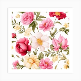 Floral Wallpaper Art Print