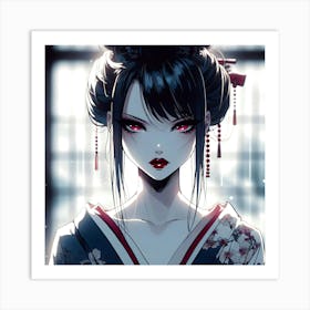 Geisha Creative Illustration Artwork 13 Art Print