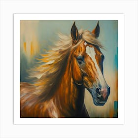 Horse Oil Painting Art Print