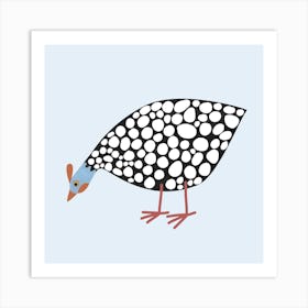 Dotty Guineafowl Bird Art Print